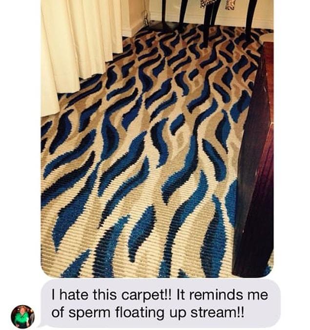 9. "This grandma, who really doesn't like this carpet:"