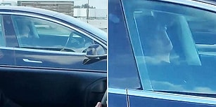120 Kilometre Hızla Giden Tesla'nın İçinde Uyuyan Şoför