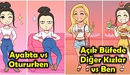 Formda Kalmak İsteyen Her Kadının Gün İçerisinde Yaşadığı Problemleri Gözler Önüne Seren 18 İllüstrasyon