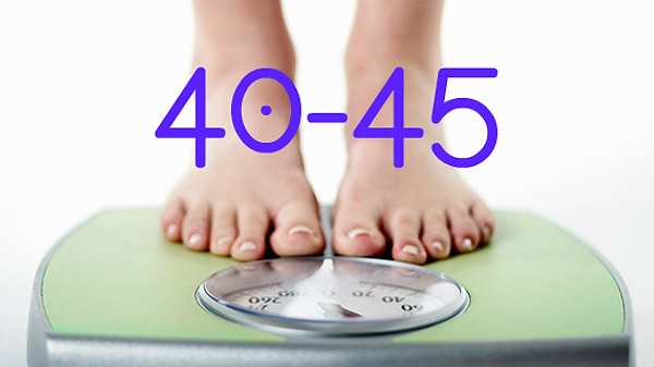 Вы весите примерно 40-45 килограмм!