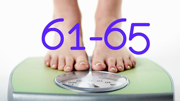Вы весите примерно 61-65 килограмм!