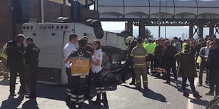 İzmir'de Öğrencileri Taşıyan Servis Minibüsü Devrildi: 5'i Ağır 20 Yaralı