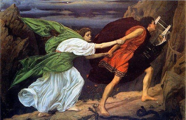 Eurydike, Orpheus'un arkasından yürüyecek ve ölüler diyarından çıkana kadar Orpheus bir kere bile geri dönüp ona bakmayacaktır. "Aksi halde Eurydike'nin ruhu sonsuza dek kaybolacak" der Hades.