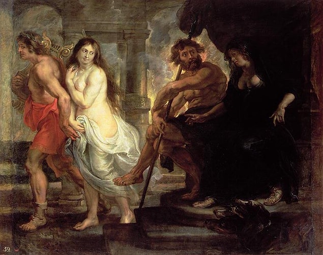 Hades'in yanına geri dönüp Eurydike'yi yeniden almak ister ama hiçbir ölümlü yeraltı dünyasına ikinci kez inemez. Tanrılar geçit vermediği için Orpheus eli boş döner yaşayanların dünyasına... Hades'in yanına geri dönüp Eurydike'yi yeniden almak ister ama hiçbir ölümlü yeraltı dünyasına ikinci kez inemez. Tanrılar geçit vermediği için Orpheus eli boş döner yaşayanların dünyasına...