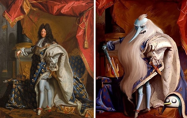 9. Портрет Людовика XIV + мультсериал "Время приключений"