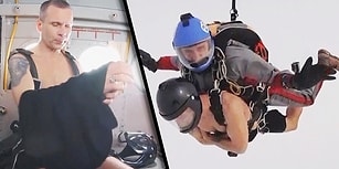 Rus Sporcu, -23 Derecede Yarı Çıplak Bir Şekilde Paraşütle Atlayarak Dünya Rekoru Kırdı
