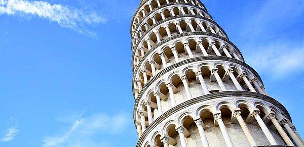 6. Her 100 yılda yere 7 cm yaklaşan Pisa Kulesi, güney yönüne doğru eğilmektedir.