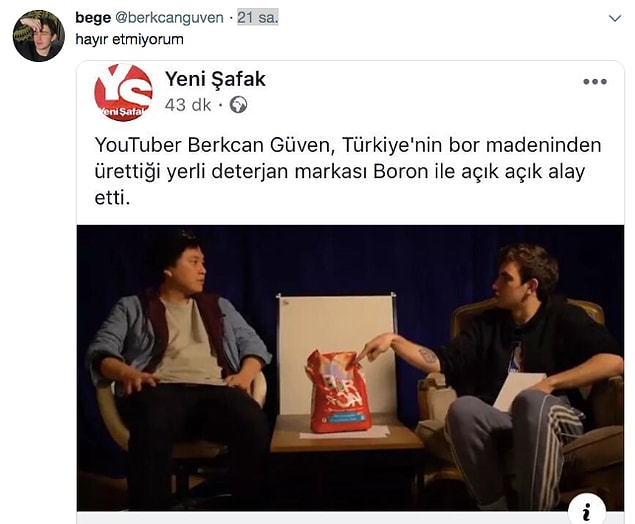 Tepki çeken genç YouTuber ise gelen tepkilere şöyle bir yanıt verdi.
