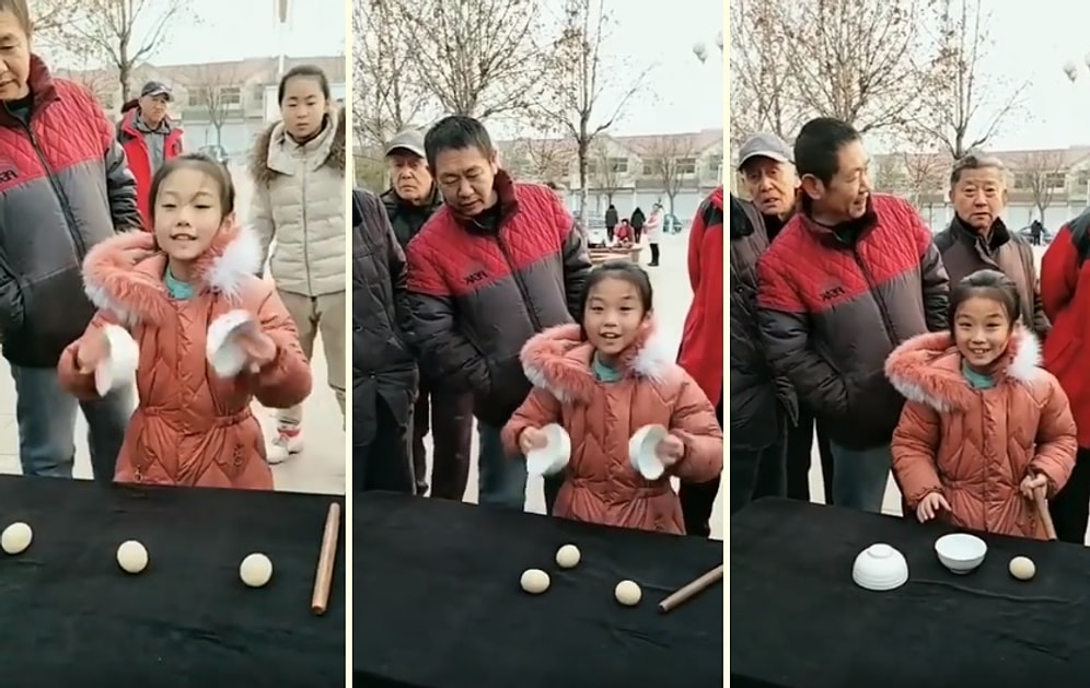 El Çabukluğuyla Yaptığı Sokak Gösterisinde İnsanları Kendine Hayran Bırakan Ufaklık
