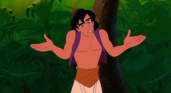 6. Кстати, о Диснее. Вам не кажется, что у Аладдина кое-чего не хватает? Где он потерял соски?