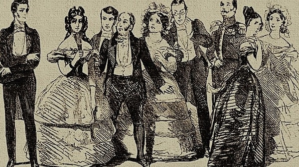 4. Молодой дворянин возвращается из-за границы в надежде увидеть свою возлюбленную. Но, оказывается, что она испытывает чувства к другому. В итоге главный герой решает уехать из столицы.