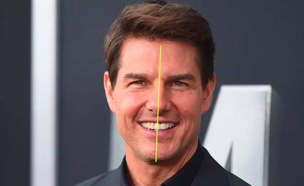 4. Tom Cruise ön dişlerinden sağda olanı ağzının tam ortasında.