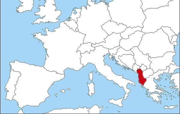 3. Kırmızı renk ile belirtilmiş ülke aşağıdakilerden hangisidir?