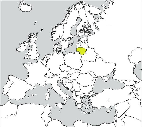 39. Sarı renk ile belirtilen ülke aşağıdakilerden hangisidir?