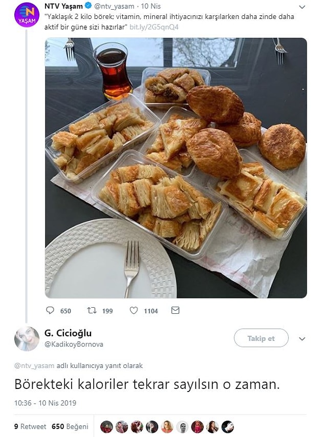 11. Hadi bakalım. 300-400 kalori var diye...