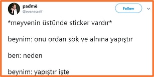 Beyinleriyle Aralarında Geçen Saçma Diyalogları Paylaşarak Hepimizi Güldüren Twitter Kullanıcıları