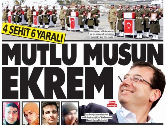 Güneş Gazetesi "Mutlu musun Ekrem?" Manşetiyle Tepkilerin Odağında