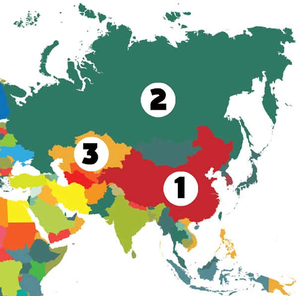 1. Найдите Китай: