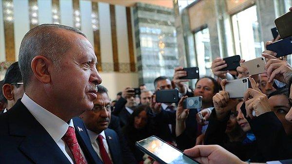 Gazeteciler, Erdoğan'a 'Kılıçdaroğlu ile 'geçmiş olsun' görüşmeniz olacak mı?' diye sordu.