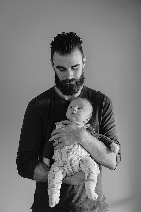 “Oğlum ve sakalım 3 aylık.”