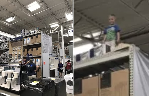 4. Пока родители выбирали новый унитаз, этот чудный малыш уже нашел приключений на свою ****.