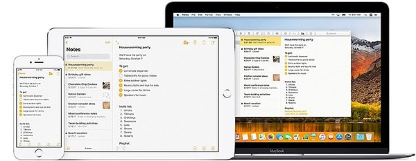 2. Apple kullanıcılarına: Notes