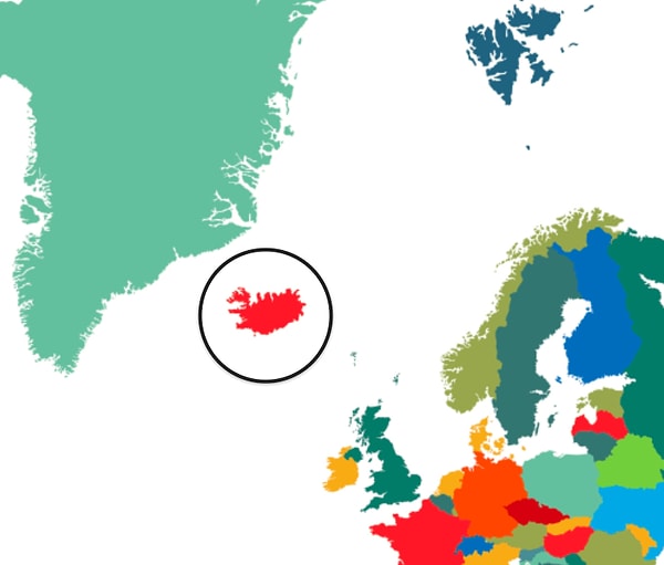 15. Какая страна (или часть страны) отмечена на карте?