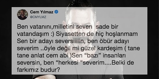 Cem Yılmaz'dan 'Şehitler İçin Ses Çıkarmadın' Diyen İbretlik İnsanlara Cevap Gibi Cevap!