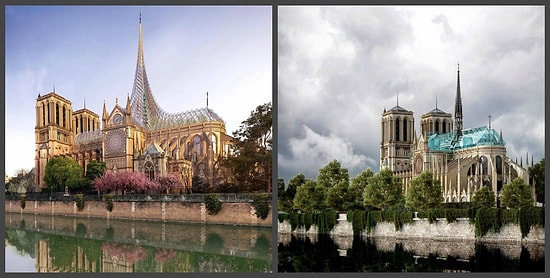 Архитекторы со всего мира предложили необычные варианты шпиля Нотр-Дам