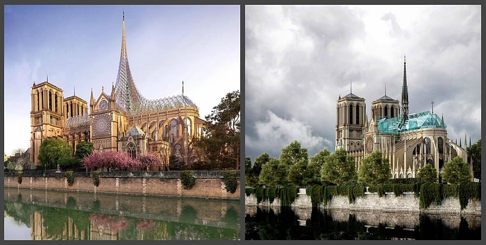 Архитекторы со всего мира предложили необычные варианты шпиля Нотр-Дам