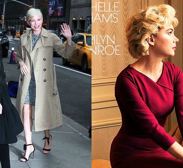 4. Мишель Уильямс перестала следить за питанием, чтобы сыграть культовую персону - Мэрилин Монро.