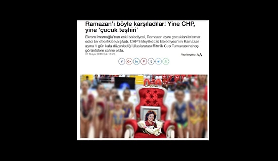 Akit Yine Bildiğiniz Gibi: Şimdi de Jimnastikçi Çocukların Fotoğrafını Sansürledi