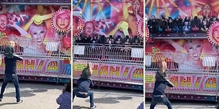 Lunapark Aletine Binmek İçin Yaşı Çok Küçük Olan Kızının Muhteşem Bir Şekilde Gönlünü Alan Baba