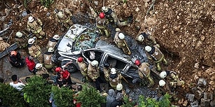 Bir Kişi Can Verdi, Bir Kişi Yaralandı: Başakşehir'de İstinat Duvarının Çökme Anı Kamerada