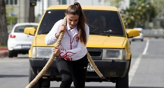 Güreşçi Kardeşler, Türkiye'yi Avrupa'da Temsil Etmek İçin Otomobil Çekerek Antrenman Yapıyor!