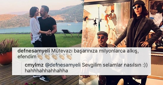 Aşklarıyla Herkesi Kıskandıran Cem Yılmaz ve Defne Samyeli'nin Instagram'da Tatlı Tatlı Flörtleştikleri Paylaşımları