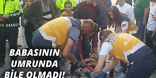 Araba Çarpan Çocuğu Acılar İçinde Yerde Yatarken İlgisiz Tavırlarıyla Dikkat Çeken Baba!