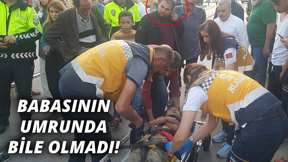 Araba Çarpan Çocuğu Acılar İçinde Yerde Yatarken İlgisiz Tavırlarıyla Dikkat Çeken Baba!