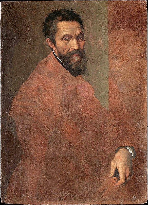16. Daniele da Volterra'nın 1544 yılında çizdiği "Michelangelo Buonarotti Portresi".
