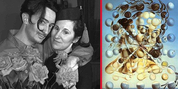 2. Dünyanın en deli ressamı Salvador Dali ve ona olan aşkından severek evlendiği eşi ve çocuğunu bırakıp Dali'ye kaçan Rus Ressam Gala! Ve işte Dali'nin birçok resmine yansıyan en büyük ilhamı.