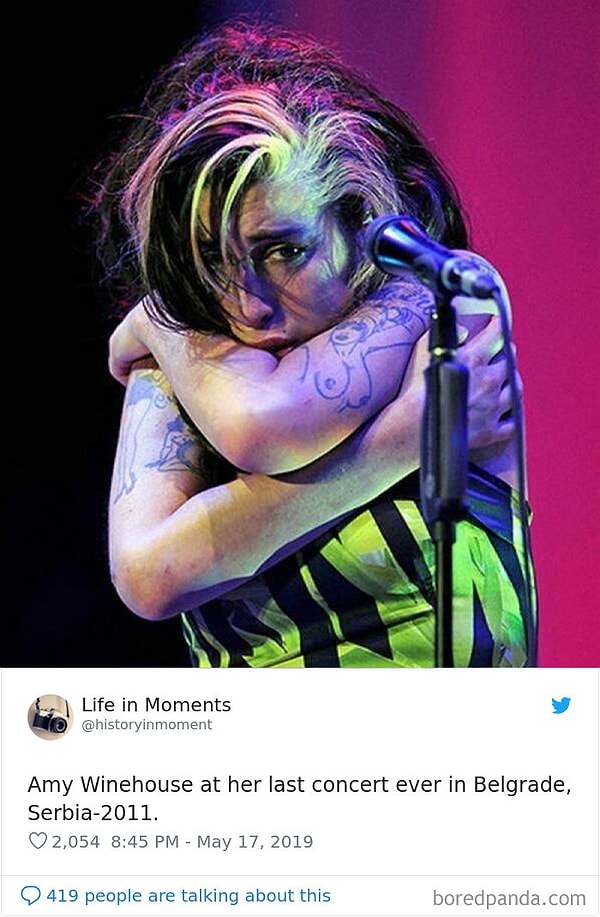 11. Эми Уайнхаус на своем последнем концерте в Белграде, Сербия, 2011 год