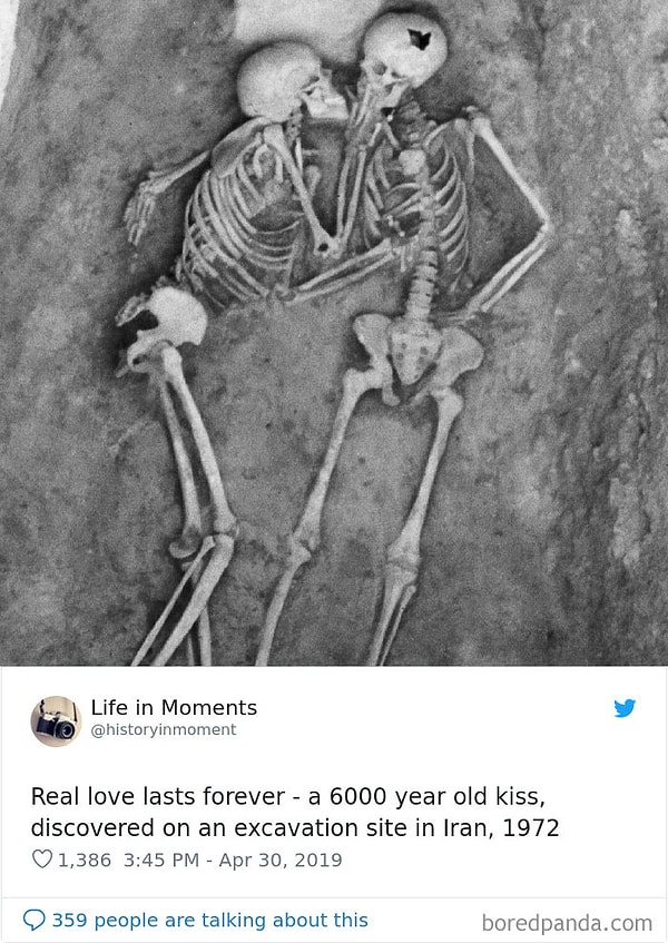 15. Настоящая любовь длится вечно - поцелуй 6000-летней давности, обнаруженный на раскопках в Иране,1972 год