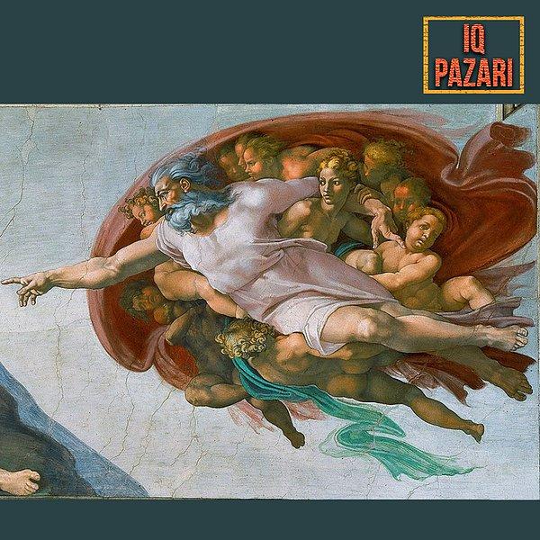 Michelangelo'nun Adem'in Yaratılışı eserinin sağ tarafı beynin anatomik olarak tutarlı görüntüsünü temsil ediyor.