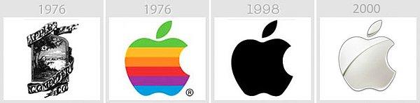 6. Amerikan teknoloji devi Apple ise yıllar içinde logosunu sadeleştirenlerden.