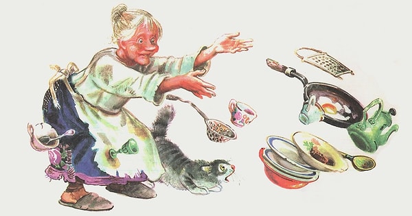 5. По какой причине от Федоры ушла вся посуда?