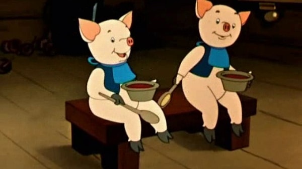 10. Что ели поросята в мультфильме "Кошкин дом"?
