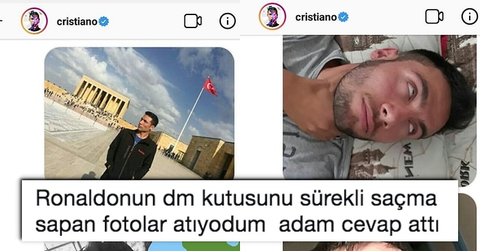 Cristiano Ronaldo Instagram'dan Kendisine Sürekli Mesaj Atan Türk Gencine Kayıtsız Kalmadı