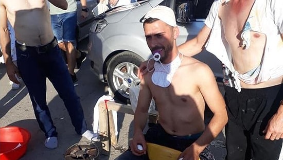 Damada İşkence Gibi Şaka: Başında Yumurta Kırıp, Ağzına Emzik Verdiler