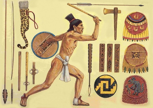 4. Из какого материала было сделано оружие майя?