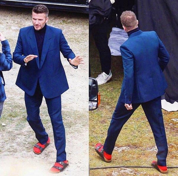 2. Camide ayakkabısını çaldıran Beckham.